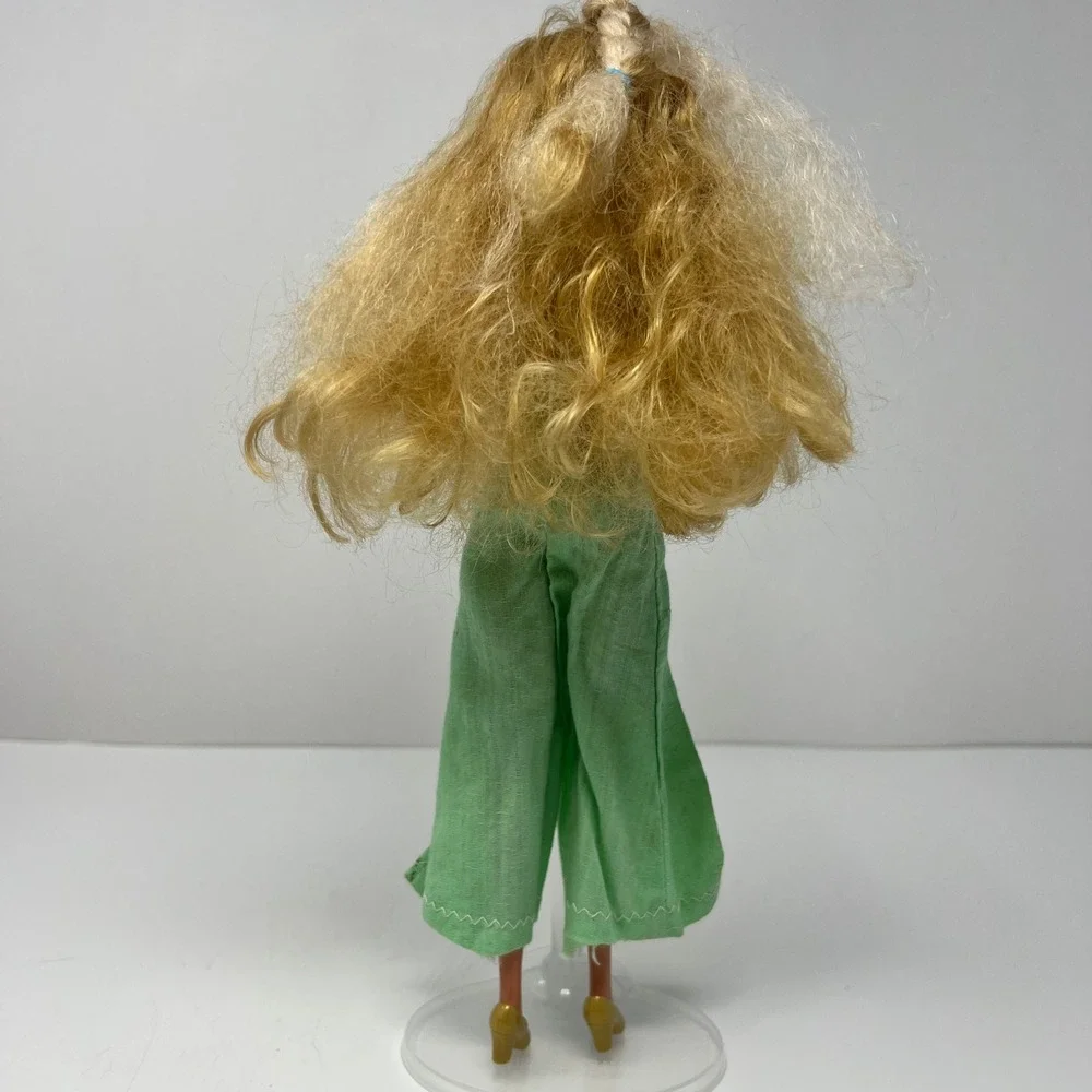 Mattel Barbie Doll 11.5‎ Inch Blonde Green Jumpsuit Gold Shoes 1966 Body 1980s
